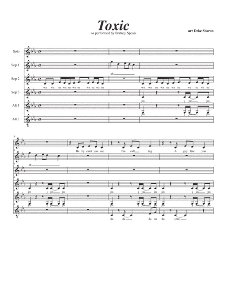 Toxic (arr. Deke Sharon)