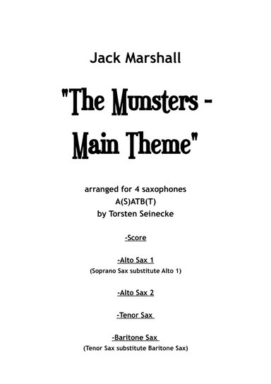 The Munsters Theme (arr. Torsten Seinecke)