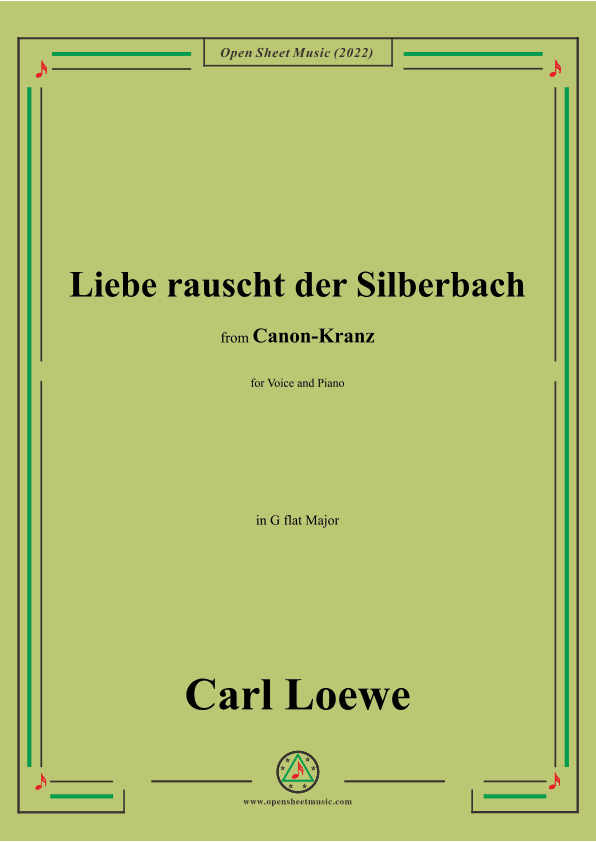 Loewe-Liebe rauscht der Silberbach,in G flat Major (arr. OSM Press)