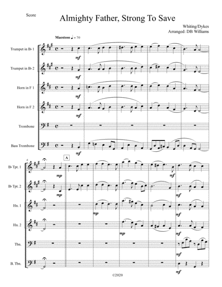 Almighty Father, Strong To Save (arr. DB Williams)