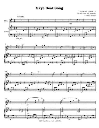 The Skye Boat Song - arranged for Flute and Piano (arr. Len Rhodes)