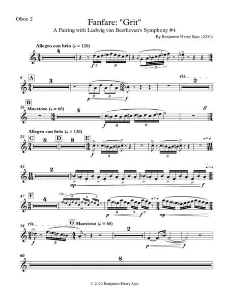 Fanfare: "Grit" - Oboe 2