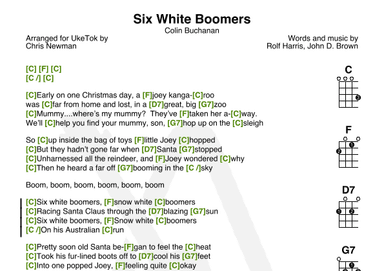 Six White Boomers (arr. UkeTok)