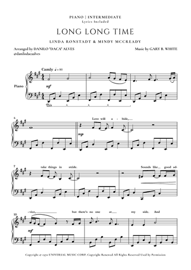 Long Long Time (arr. Danilo "Daca" Alves)