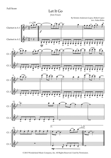 Let It Go (arr. Fabio Britto)