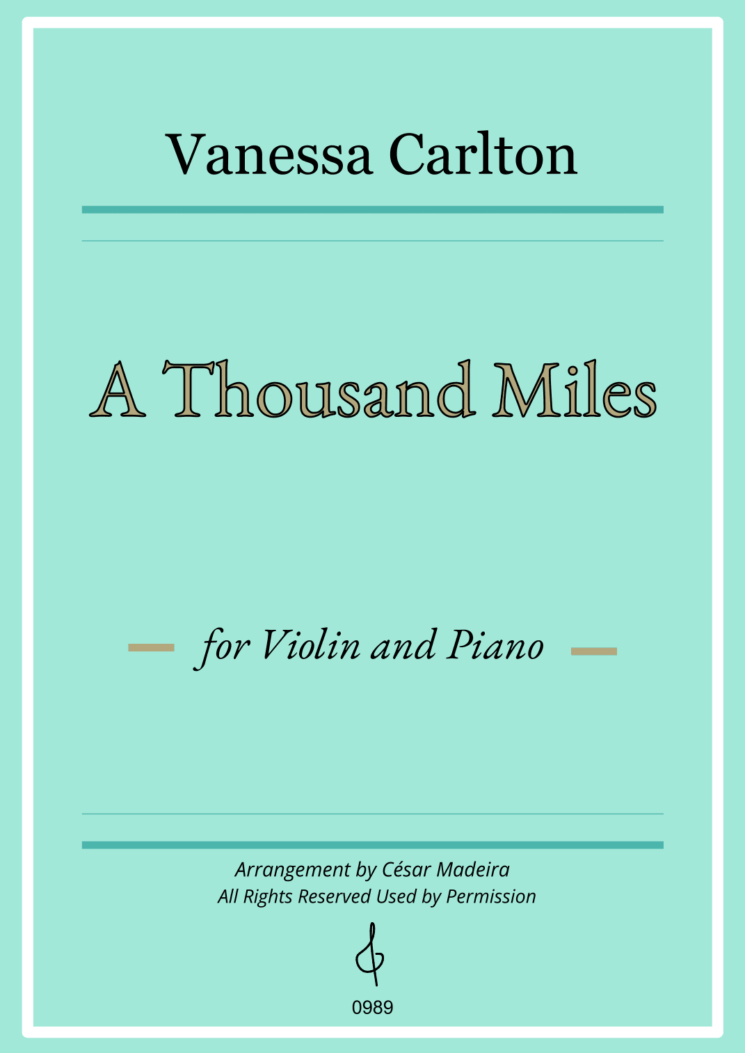A Thousand Miles (arr. César Madeira)