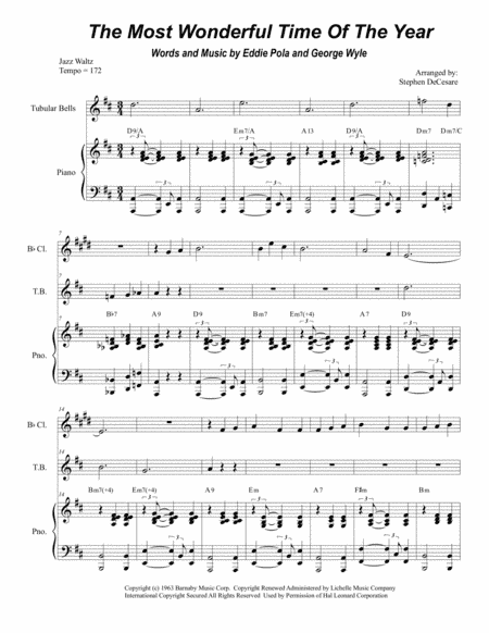 The Most Wonderful Time Of The Year (arr. Stephen DeCesare)