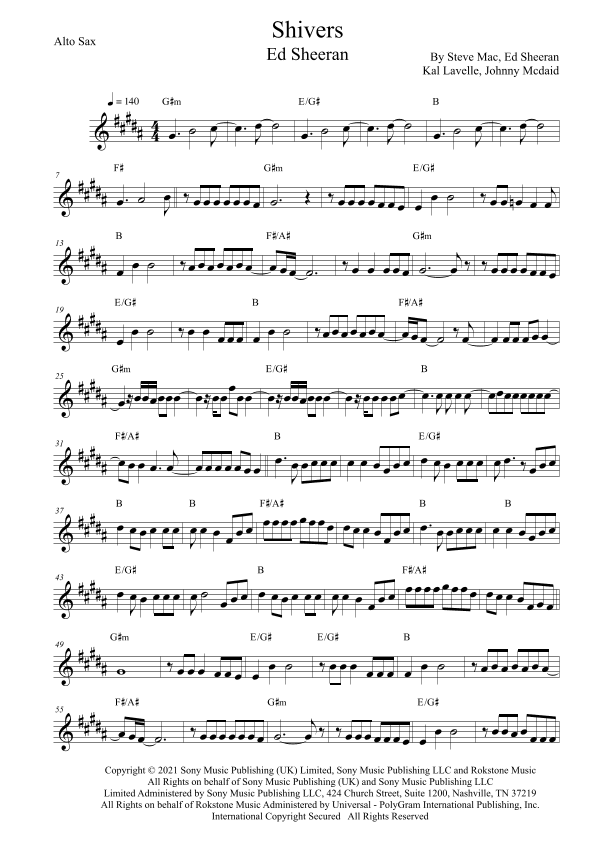 Shivers (arr. Leo Silva)