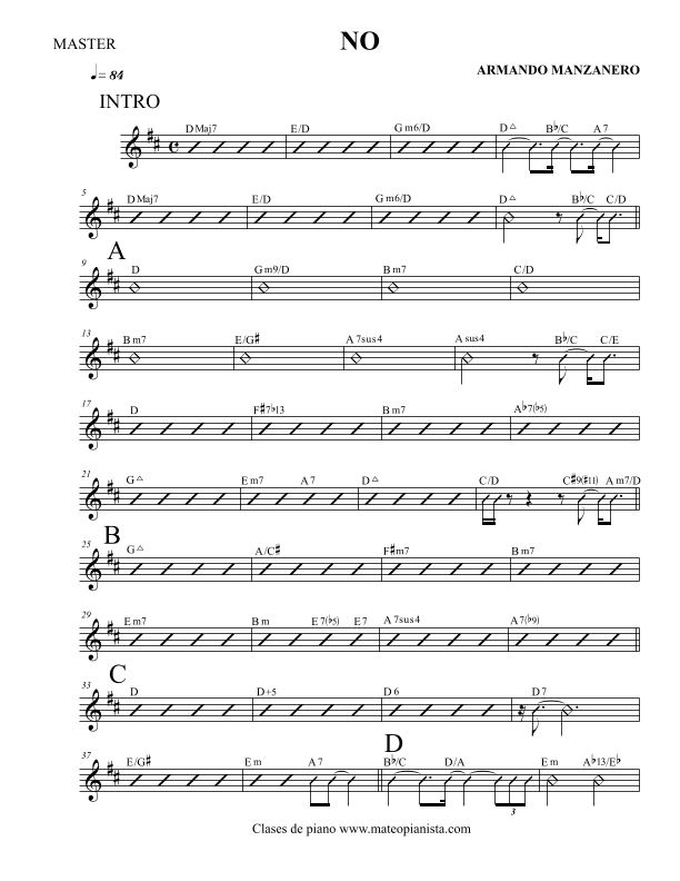 No (arr. Mateo Aguilar)