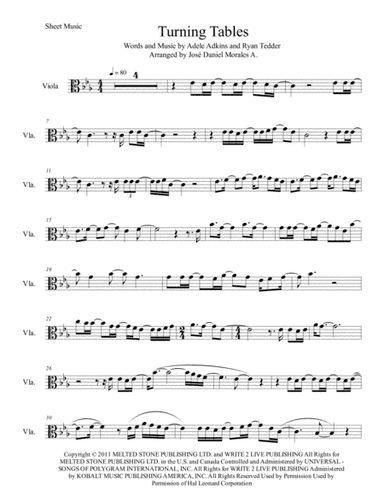 Turning Tables (arr. José Daniel Morales A.)