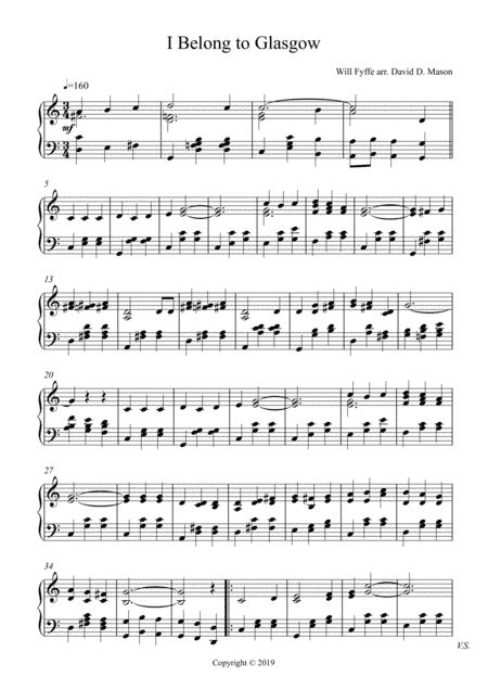 I Belong to Glasgow (arr. David D. Mason)