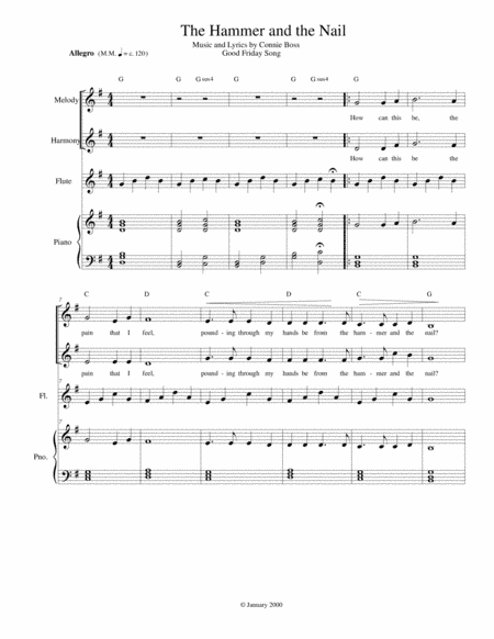 The Hammer and the Nail - Good Friday - vocal duet with flute and piano