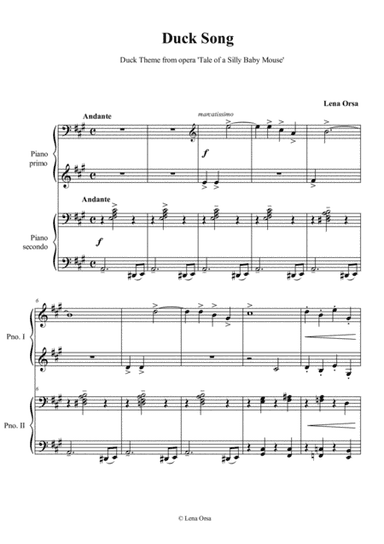 The Duck Song for piano 4 hands