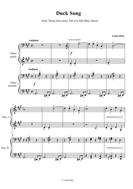 The Duck Song for piano 4 hands