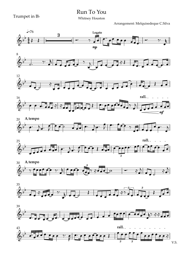 Run To You (arr. Melquisedeque C.Silva)