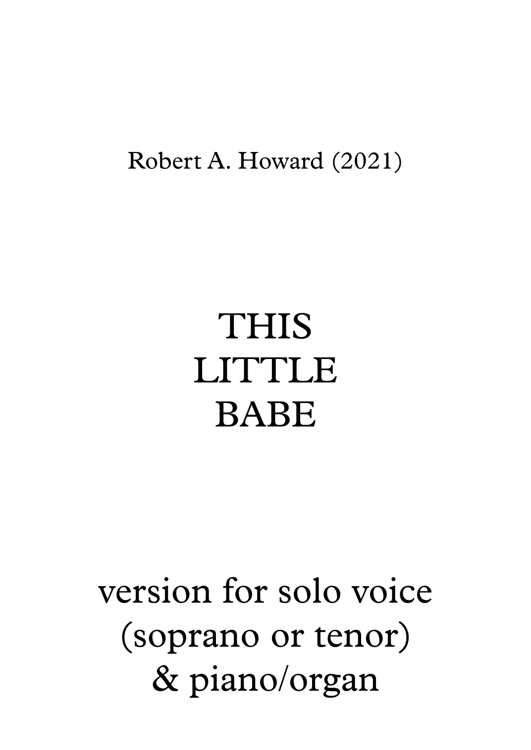 This Little Babe (Solo version)