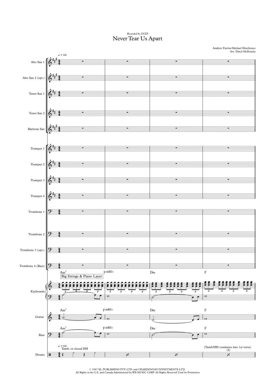 Never Tear Us Apart (arr. Daryl McKenzie)