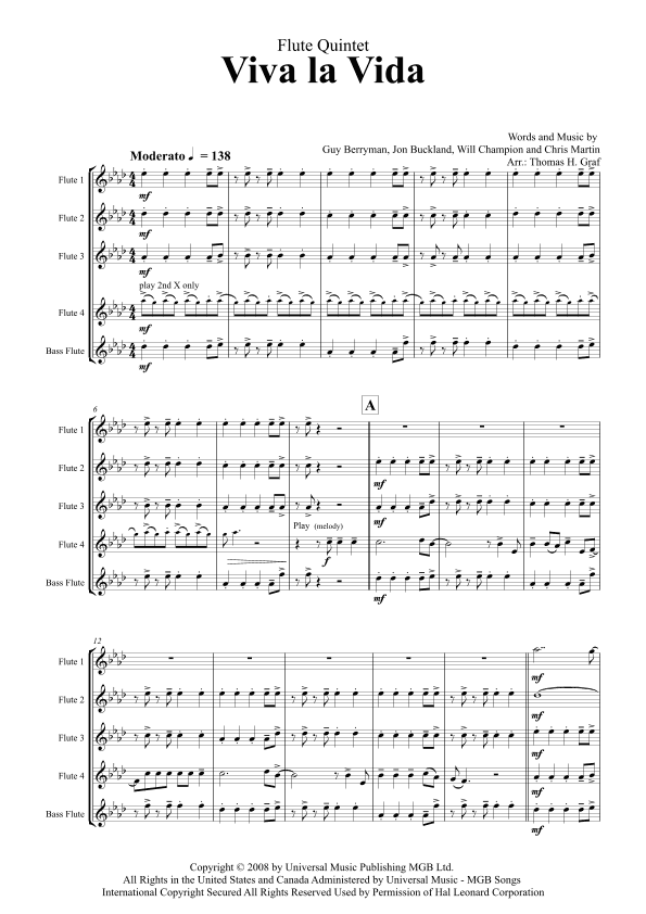Viva La Vida (arr. Thomas Graf)