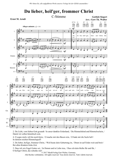 You Dearest Holy Pious Christ (arr. Gert Th. Walter)