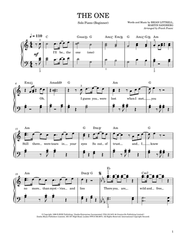 The One (arr. Frank Pisani)