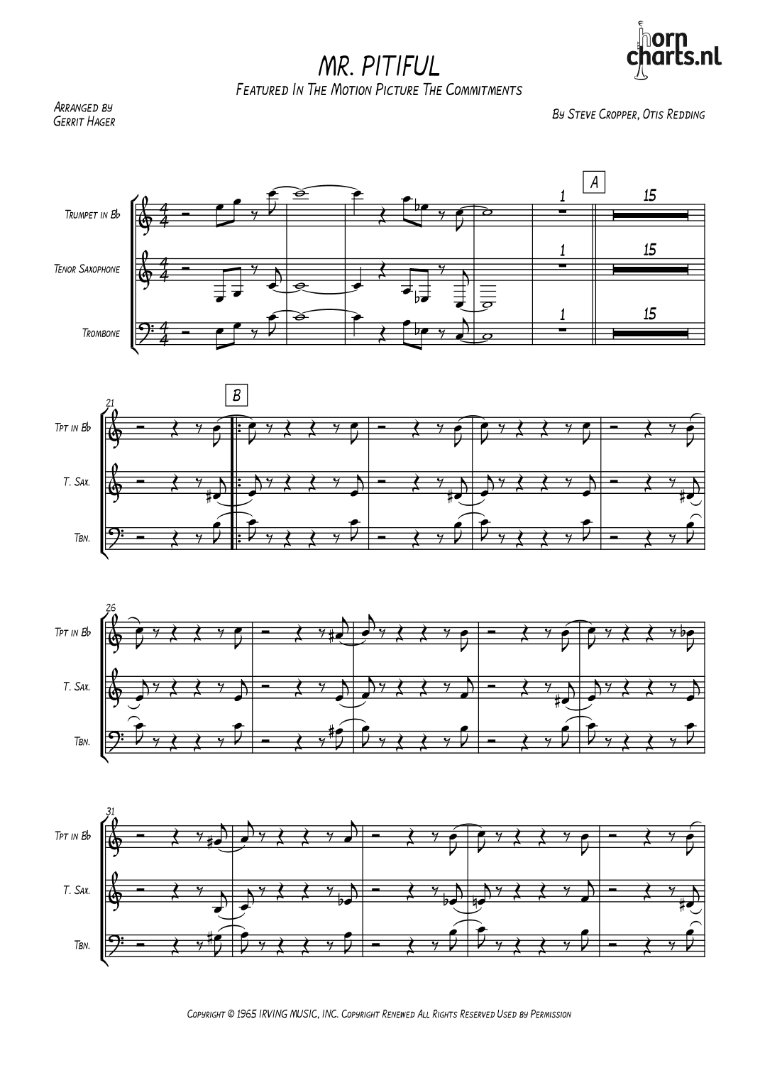 Mr. Pitiful (arr. Gerrit Hager)