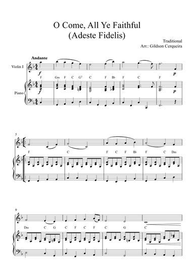 O Come, All Ye Faithful (arr. Gildson Cerqueira)