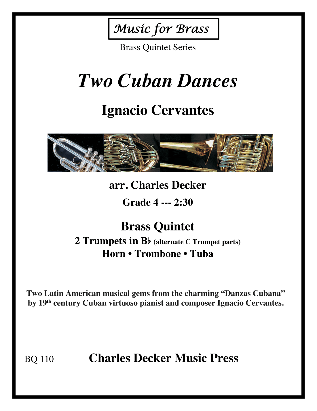 Two Cuban Dances for Brass Quintet (arr. Charles Decker)