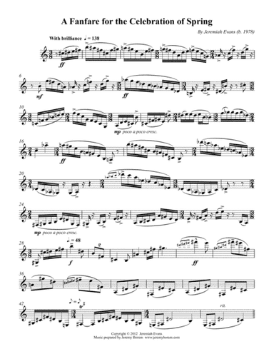 Fanfare for the Celebration of Spring