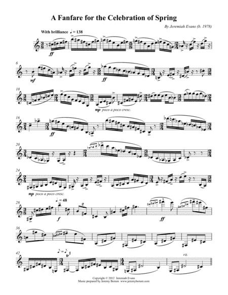Fanfare for the Celebration of Spring