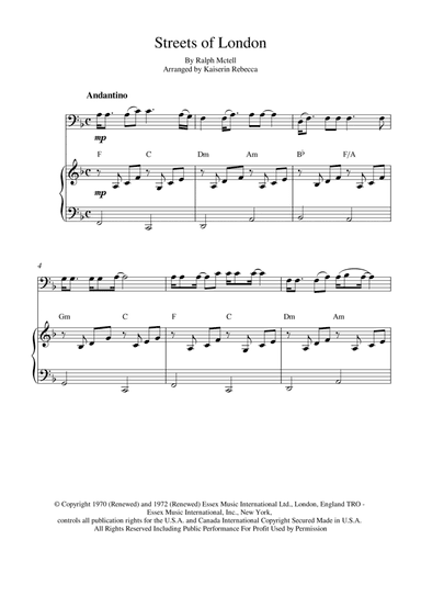 Streets Of London (arr. Kaiserin Rebecca)