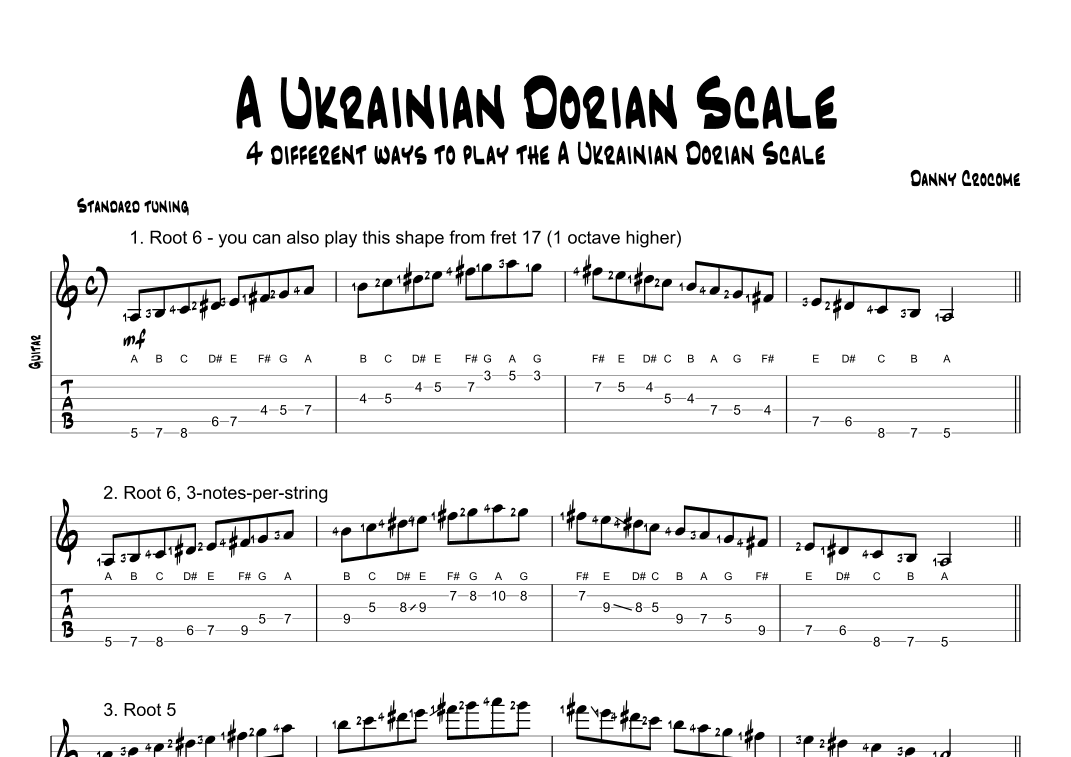 A Ukrainian Dorian Scale (4 Ways to Play)