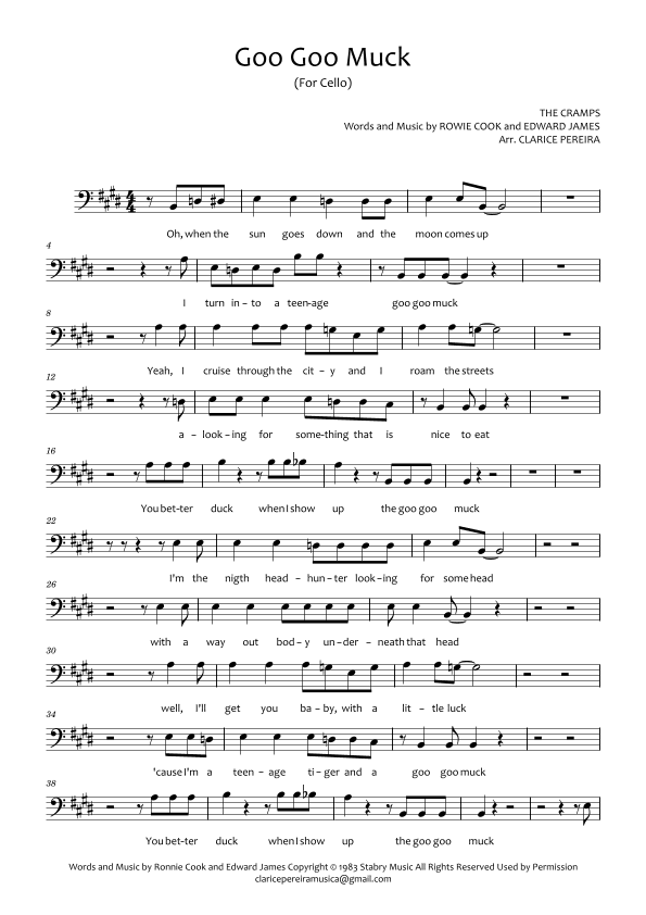 Goo Goo Muck (arr. Clarice Pereira)