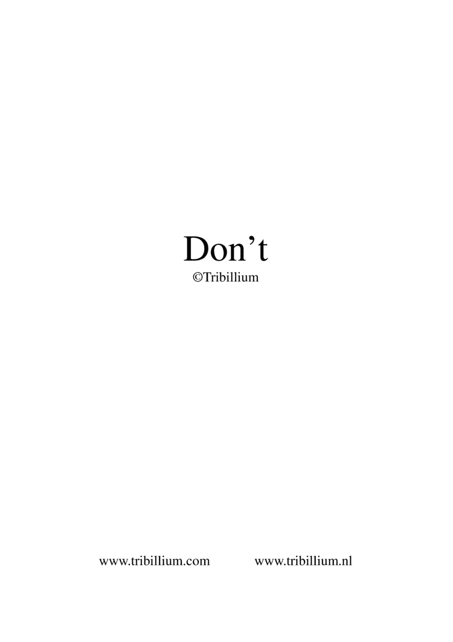 Don't