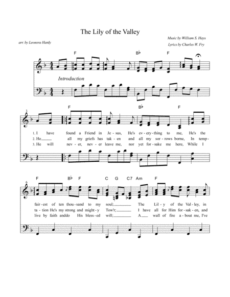 The Lily of the Valley (I Have Found a Friend in Jesus) (arr. Leonora Hardy)
