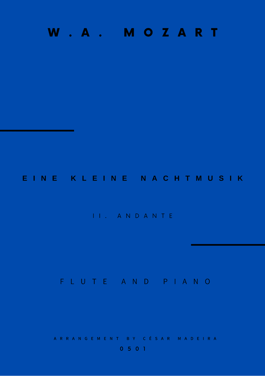 Eine Kleine Nachtmusik (2 mov.) - Flute and Piano (Full Score) (arr. César Madeira)