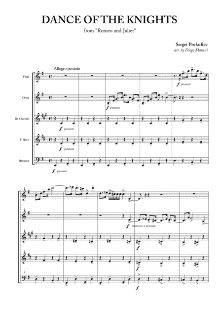 Dance Of The Knights (arr. Diego Marani)