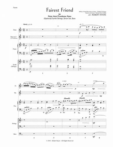 Fairest Friend (arr. WheatMyer Music)