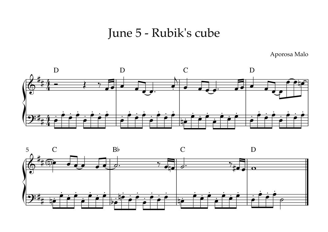 June 5 - Rubik's Cube