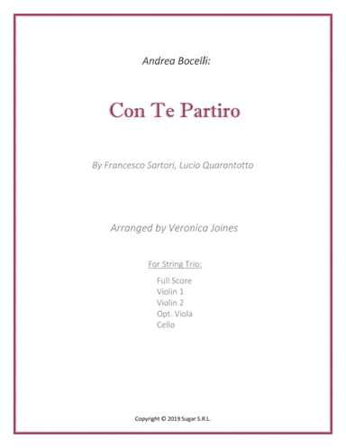 Con Te Partiro (time To Say Goodbye) (arr. Veronica Joines)