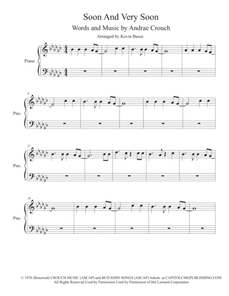 Soon And Very Soon (arr. Kevin Busse)