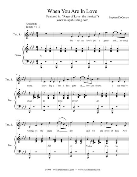 When You Are In Love