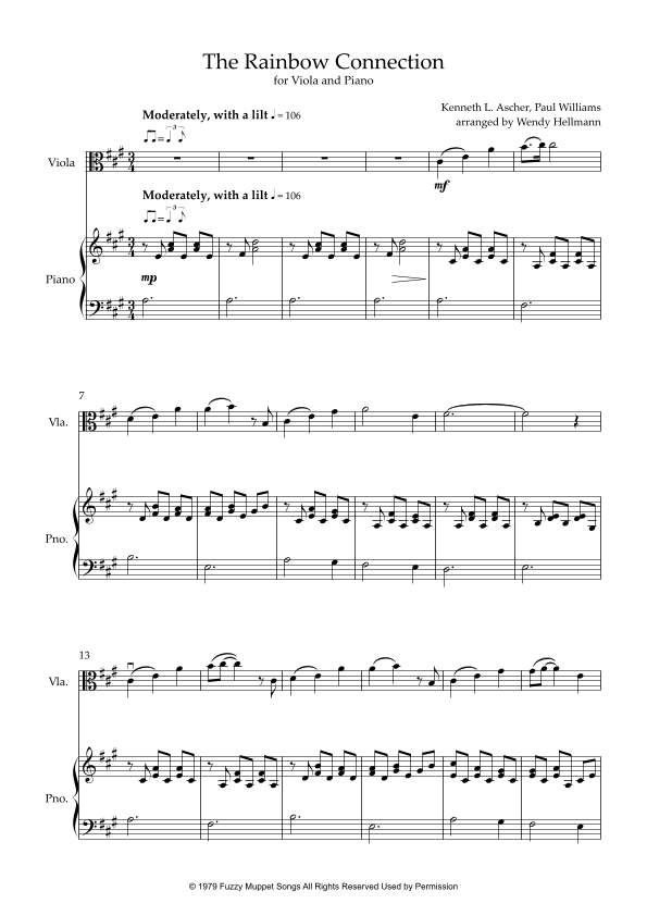 The Rainbow Connection (arr. Wendy Hellmann)