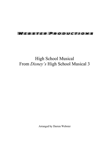 High School Musical (arr. Darren Webster)
