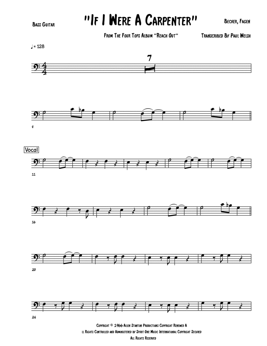 If I Were A Carpenter (arr. Accubass)