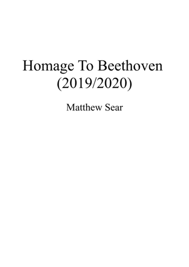 Homage To Beethoven for solo piano