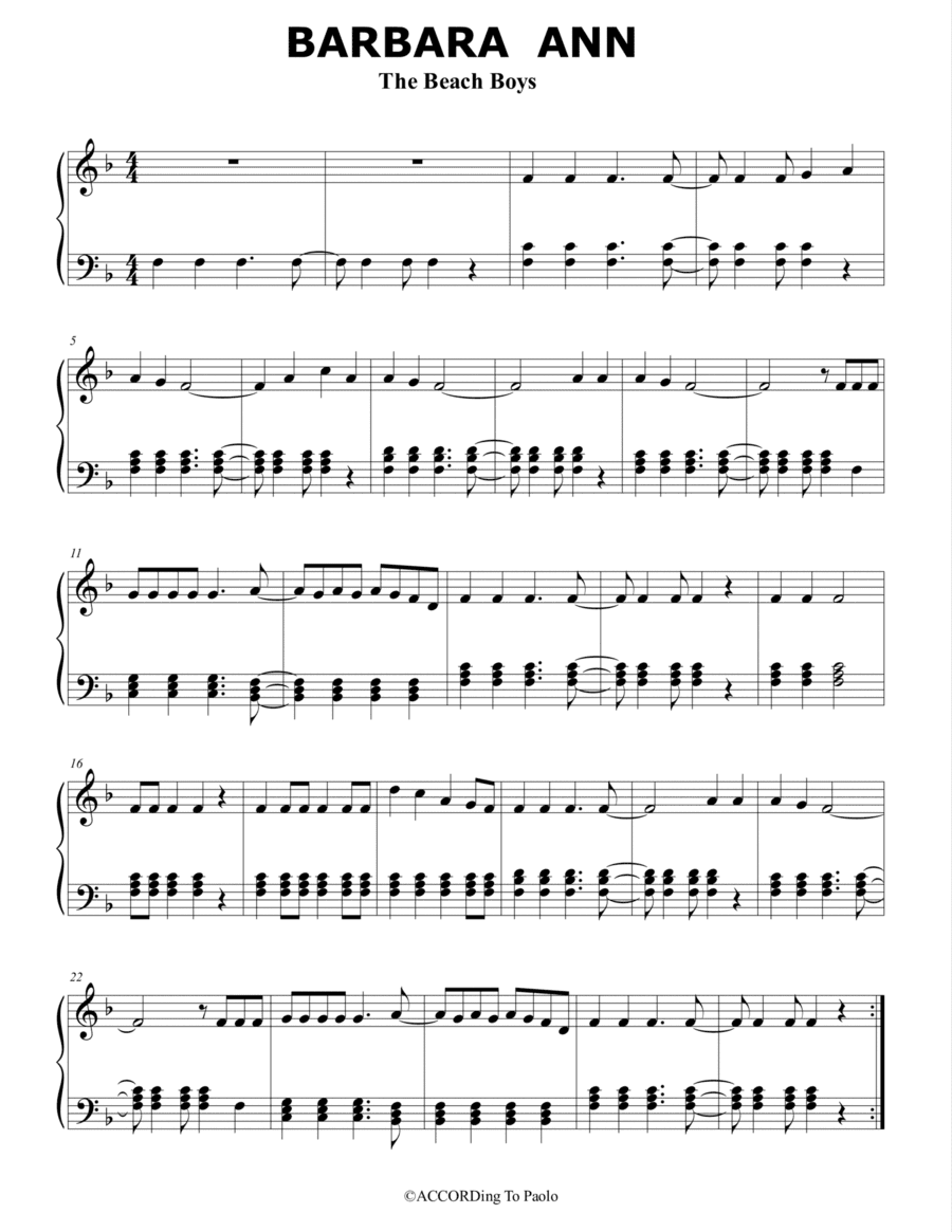 Barbara Ann (arr. Paolo Campanari Brancondi)