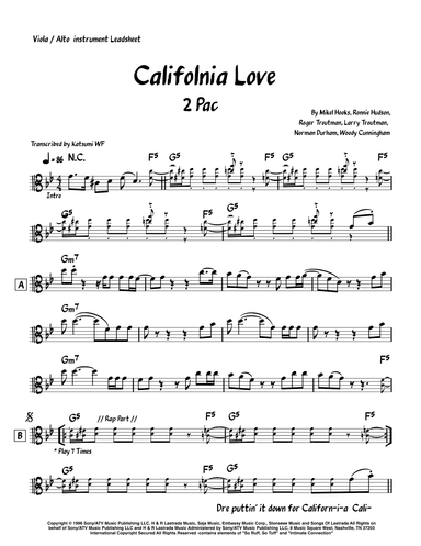 California Love (remix) (arr. Katsumi WF)