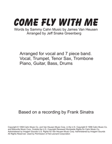 Come Fly With Me (arr. Jeff Snake Greenberg)