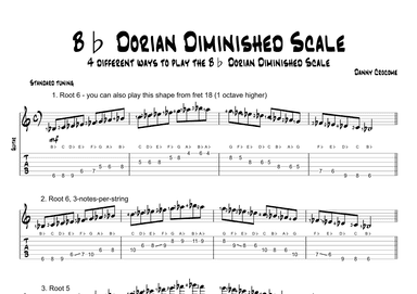 Bb Dorian Diminished Scale (4 Ways to Play)