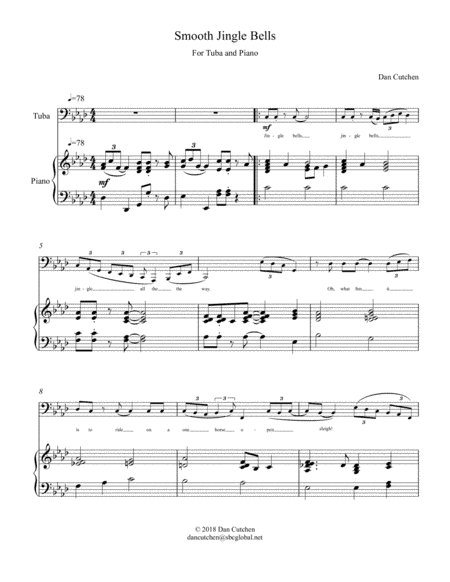 Tuba Solo -"Smooth Jingle Bells" jazz version (arr. Dan Cutchen)